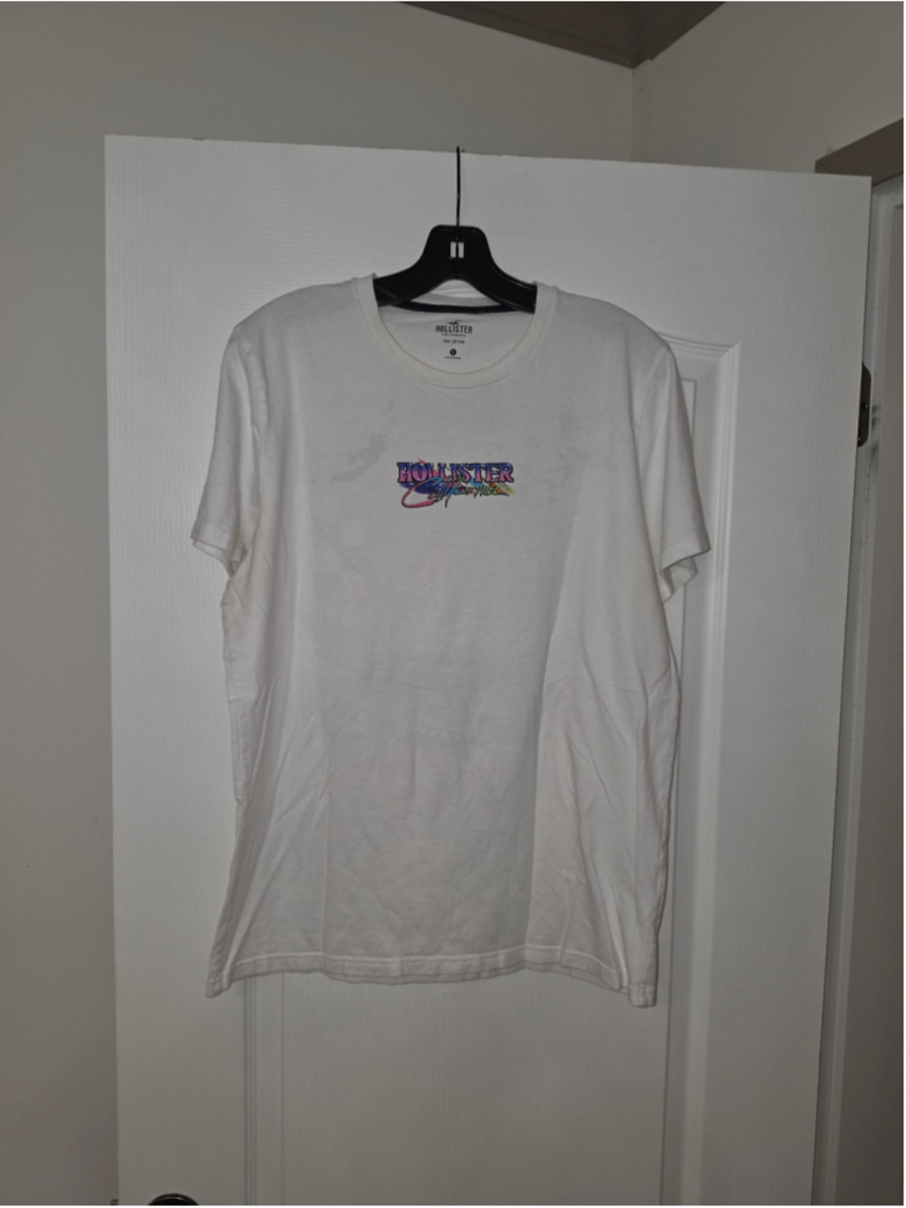 Men's Hollister Graphic Short Sleeve Tee White Size L